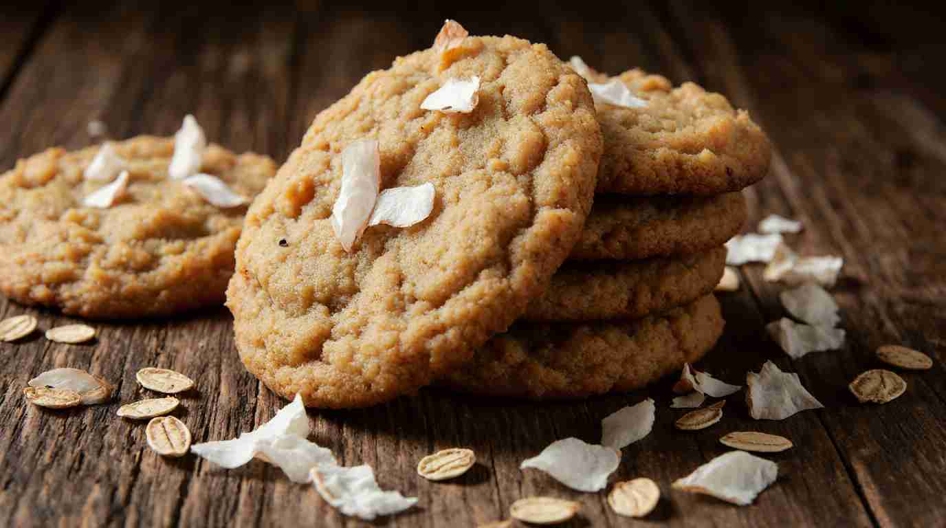 Honey Oatmeal Cookies with Coconut Twist