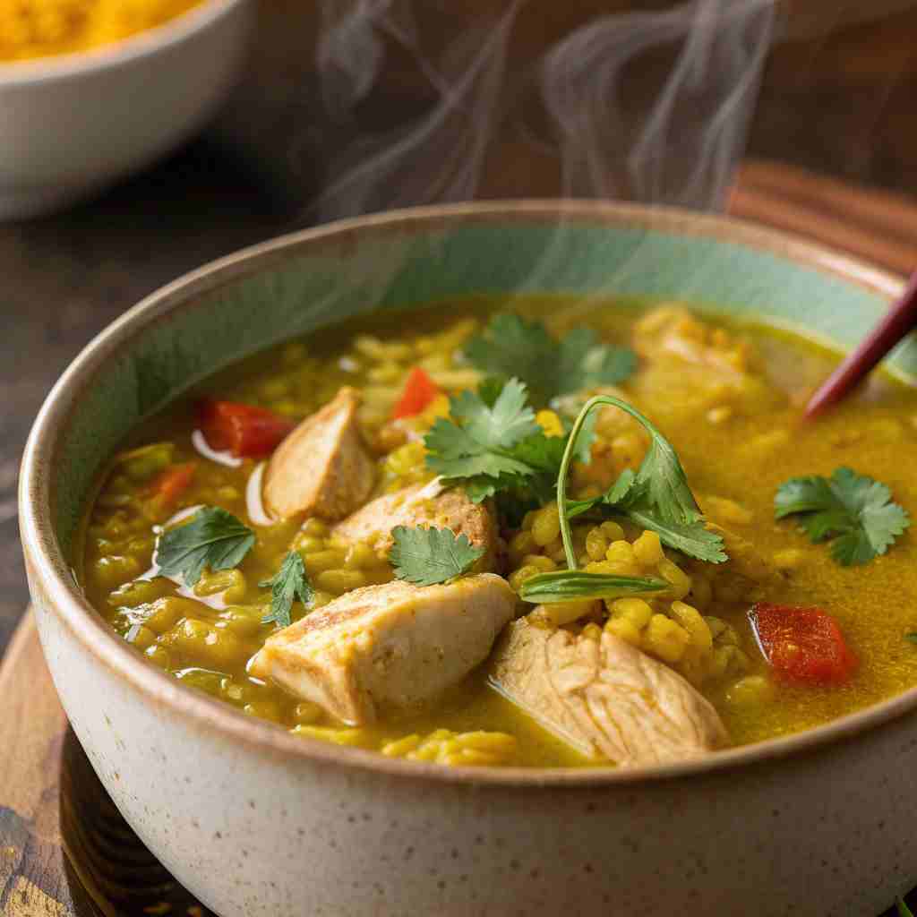 Lemon Ginger Turmeric Chicken and Rice Soup - Anti-Inflammatory Bowl 1 Ginger Turmeric Chicken and Rice Soup