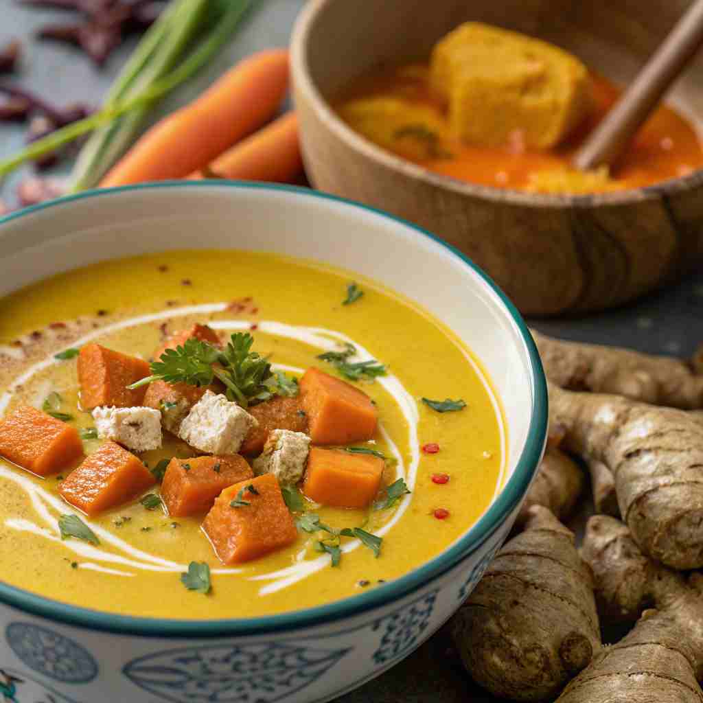 Carrot Ginger Soup with Coconut Milk