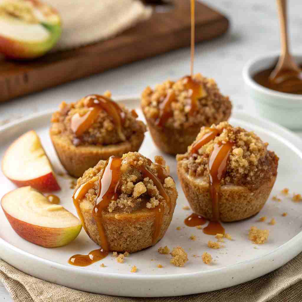 Mouthwatering Caramel Apple Crisp Bites