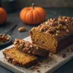 Vegan Pumpkin Bread With Nut Crumble Topping