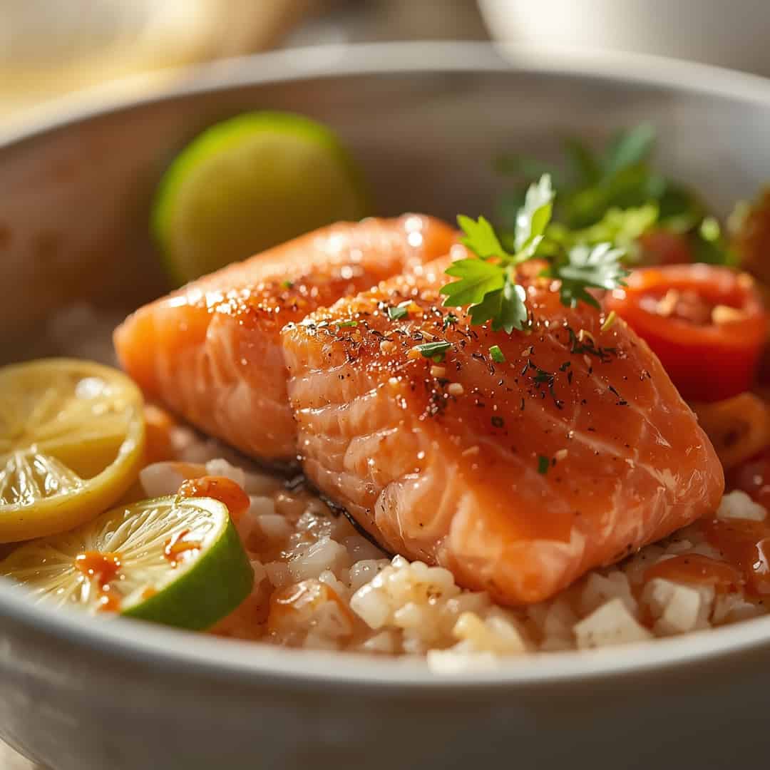 Home 14 Spicy Salmon Rice Bowl